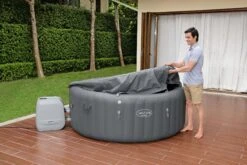 Lay-z Spa Lay-Z-Spa® HydroJet Pro Santorini - 7 Person Inflatable Hot Tub -Swim Spa Store 03Cover 9b3c3705 dc9e 4759 92b1 51926c484ec2