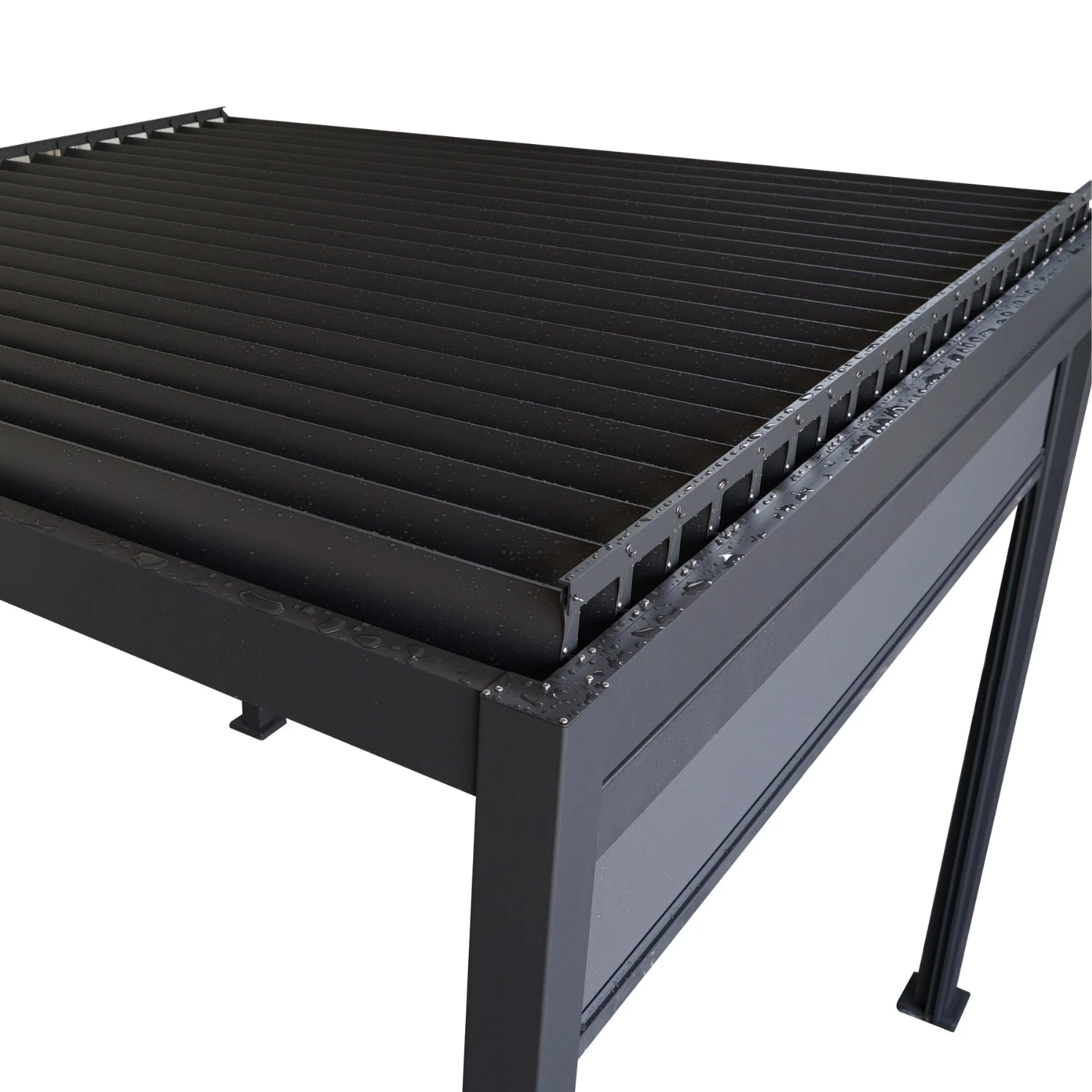 Heavy-Duty Aluminium Pergola With Louvred Roof - 3x3m 11 Heavy-Duty Aluminium Pergola With Louvred Roof - 3x3m - Image 11