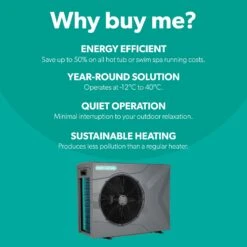 Outdoor 12kW Air Source Heat Pump For Hot Tub / Swim Spa / Pool -Swim Spa Store 12kW Heat Pump WBM