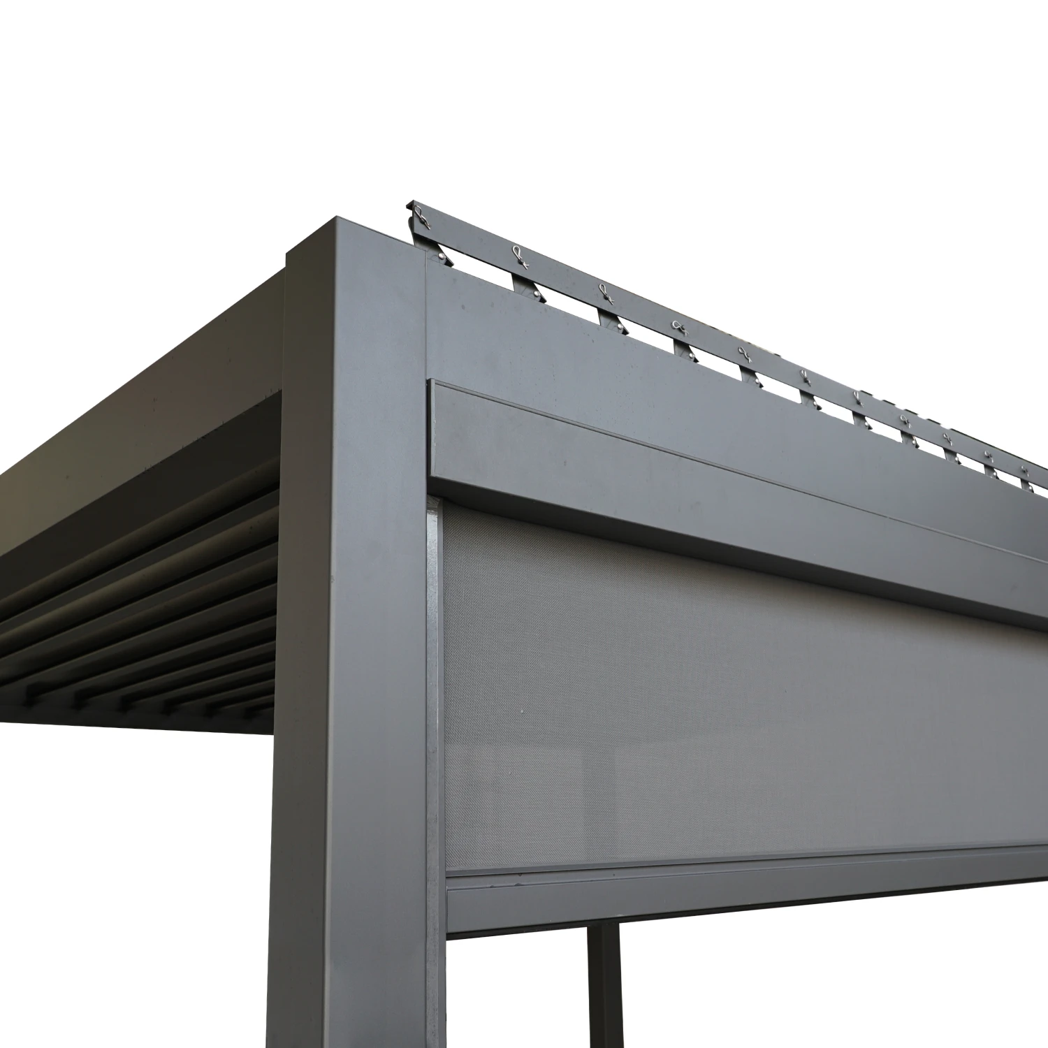 Heavy-Duty Aluminium Pergola With Louvred Roof - 3x3m 5 Heavy-Duty Aluminium Pergola With Louvred Roof - 3x3m - Image 5