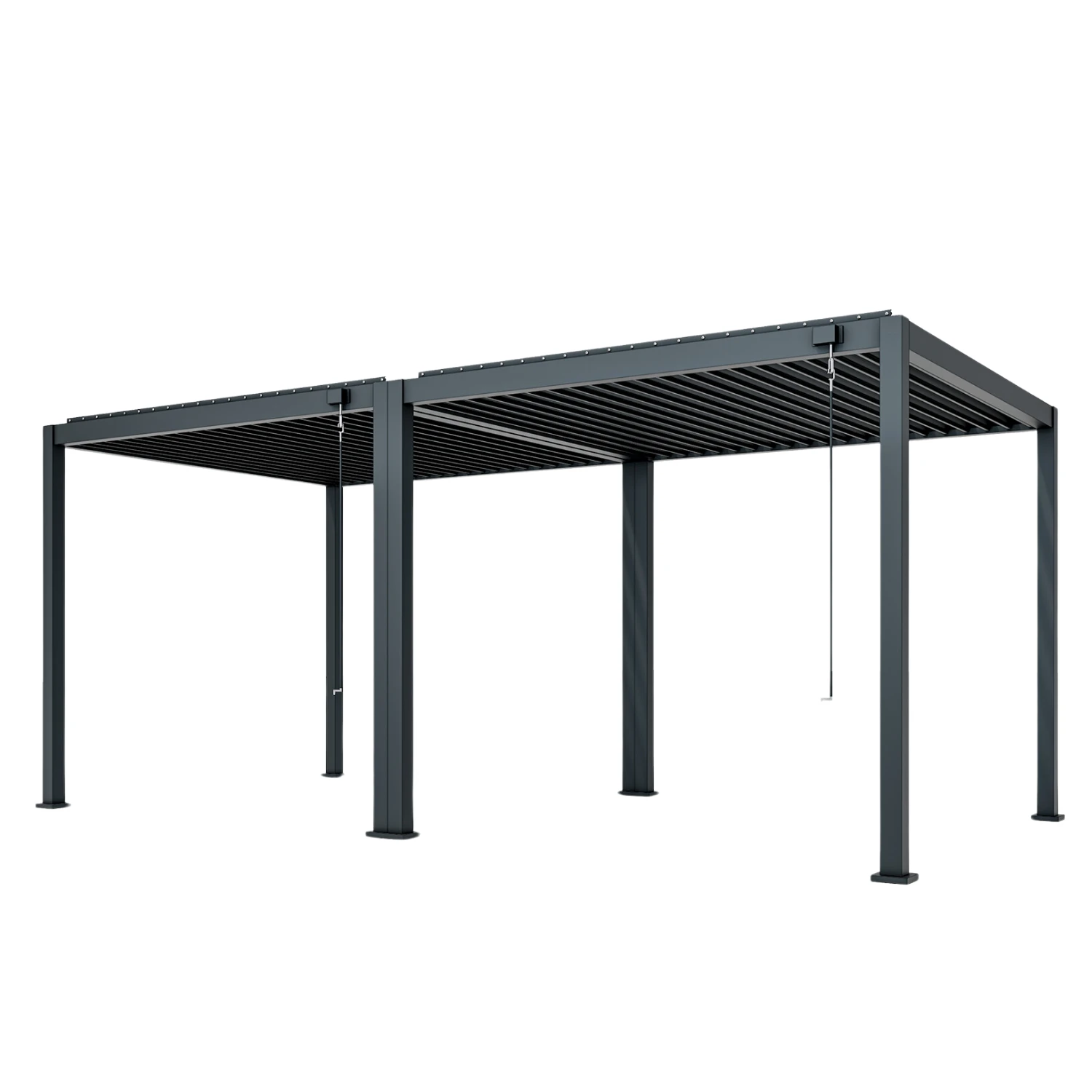 Heavy-Duty Aluminium Pergola With Louvred Roof - 6x3m 2 Heavy-Duty Aluminium Pergola With Louvred Roof - 6x3m - Image 2