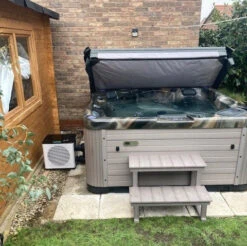 Outdoor 4kW Air Source Heat Pump For Hot Tub/Swim Spa 30 Outdoor 4kW Air Source Heat Pump For Hot Tub/Swim Spa -Swim Spa Store ASHPInstall08037