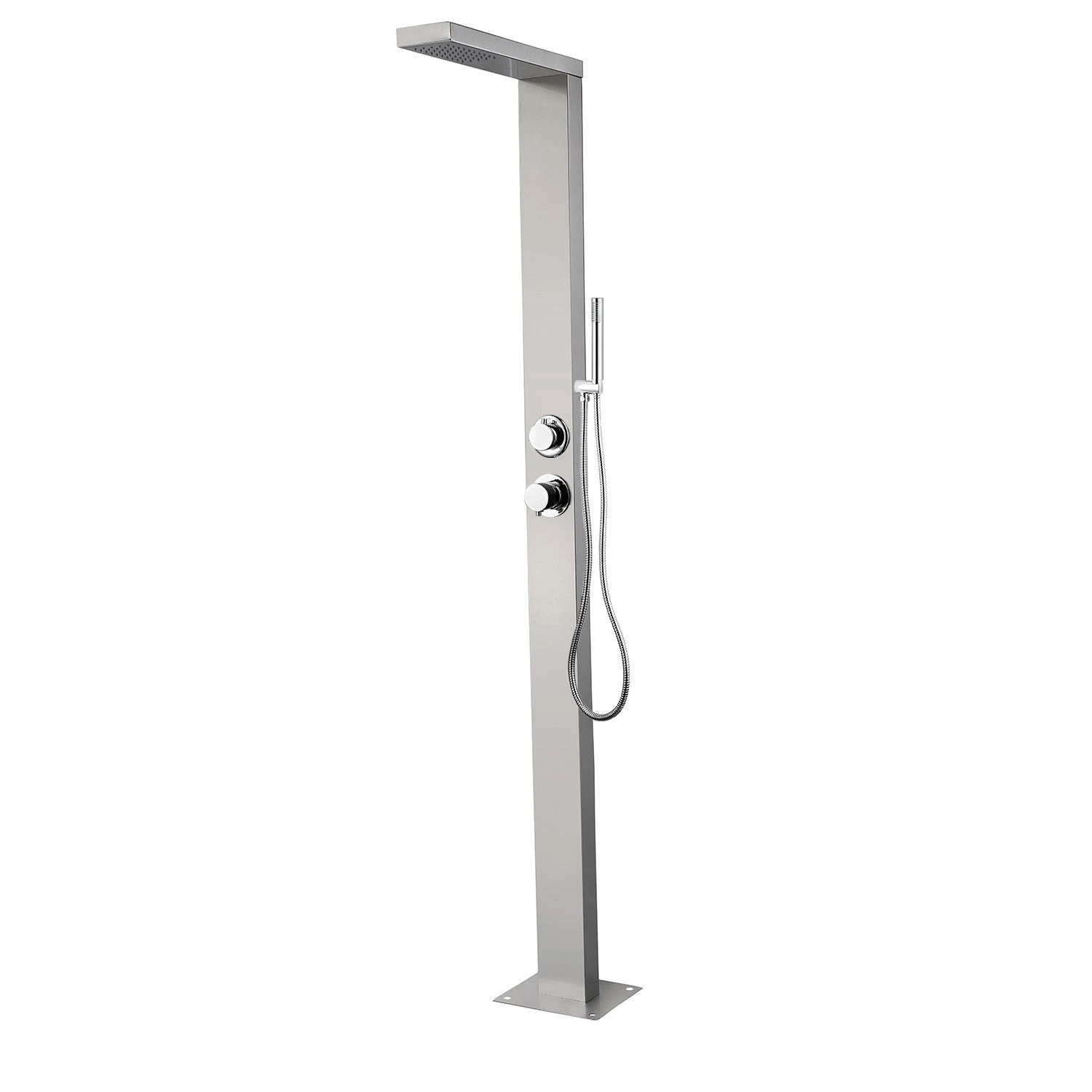 Suva Stainless Steel Outdoor Shower With Pencil Handset 2 Suva Stainless Steel Outdoor Shower With Pencil Handset - Image 2