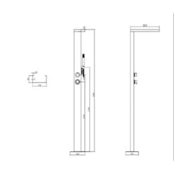 Suva Stainless Steel Outdoor Shower With Pencil Handset 5 Suva Stainless Steel Outdoor Shower With Pencil Handset -Swim Spa Store BeBa 28530 3 Supersize