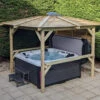 Brentano Wooden Hot Tub Gazebo With Tinted Dome Roof 8 Brentano Wooden Hot Tub Gazebo With Tinted Dome Roof -Swim Spa Store BrentanoGazebo 1