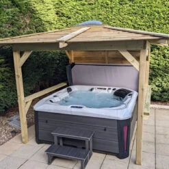 Brentano Wooden Hot Tub Gazebo With Tinted Dome Roof -Swim Spa Store BrentanoGazebo 2