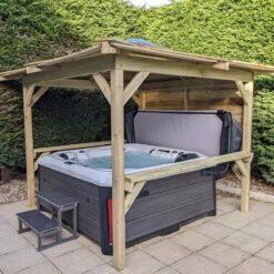 Brentano Wooden Hot Tub Gazebo With Tinted Dome Roof -Swim Spa Store BrentanoGazebo 3