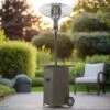 Outdoor Mushroom Gas Patio Heater - Brown Rattan -Swim Spa Store EQODHMBR 1 Supersize