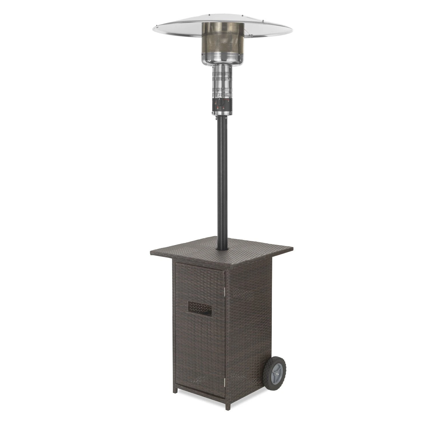 Outdoor Mushroom Gas Patio Heater - Brown Rattan 2 Outdoor Mushroom Gas Patio Heater - Brown Rattan - Image 2
