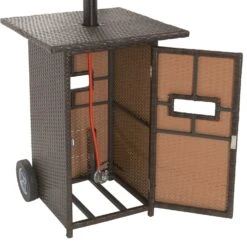 Outdoor Mushroom Gas Patio Heater - Brown Rattan 15 Outdoor Mushroom Gas Patio Heater - Brown Rattan -Swim Spa Store EQODHMBR 8 Supersize