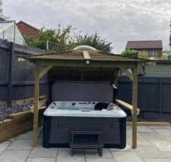 Brentano Wooden Hot Tub Gazebo With Tinted Dome Roof -Swim Spa Store Gazebo 7