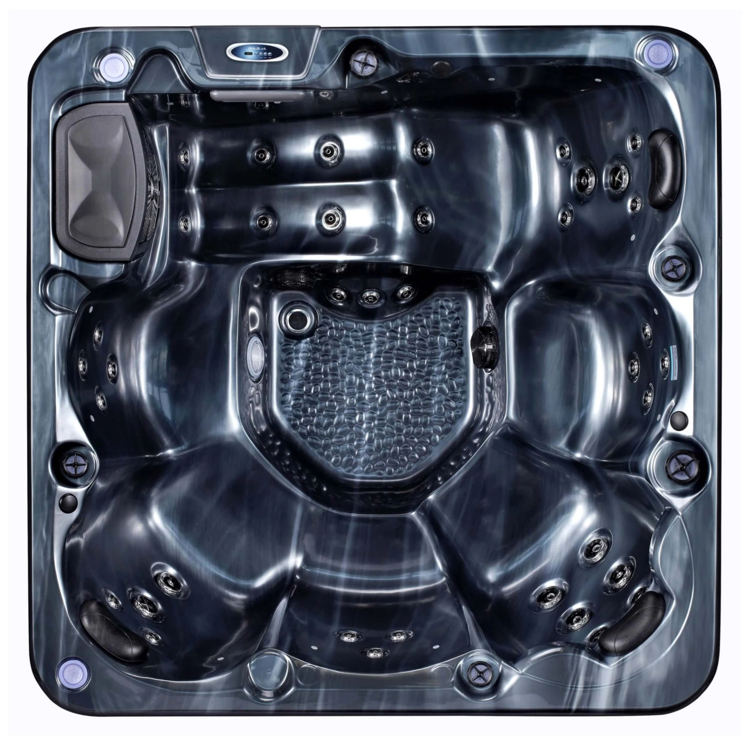 Outdoor Haze - 6 Person Hot Tub With 1 Lounger 1 Outdoor Haze - 6 Person Hot Tub With 1 Lounger