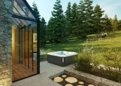 Jacuzzi® J385IP™ - 7 Person Hot Tub -Swim Spa Store JHT J385 Lifestyle SmokedEbony 2000x1414 3fd14c89 79e4 4850 bd10 f3223e4eeab0