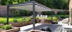 Bespoke Velarium Metal Hot Tub Gazebo With Waterproof Retracting Canopy Roof -Swim Spa Store MarkButtonVelariumInstallation 2