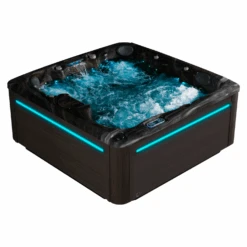 Outdoor Living Haven Hot Tub -Swim Spa Store OLDMSLES side view filled