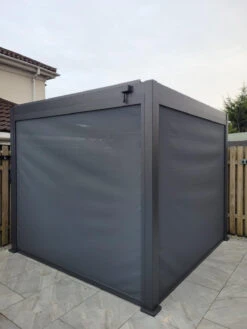 Heavy-Duty Aluminium Pergola With Louvred Roof - 3x3m 32 Heavy-Duty Aluminium Pergola With Louvred Roof - 3x3m -Swim Spa Store Outdoor Living 3X3 Pergola Front Fully Closed 6ebf4c2a 2267 4351 8864 df481708a752