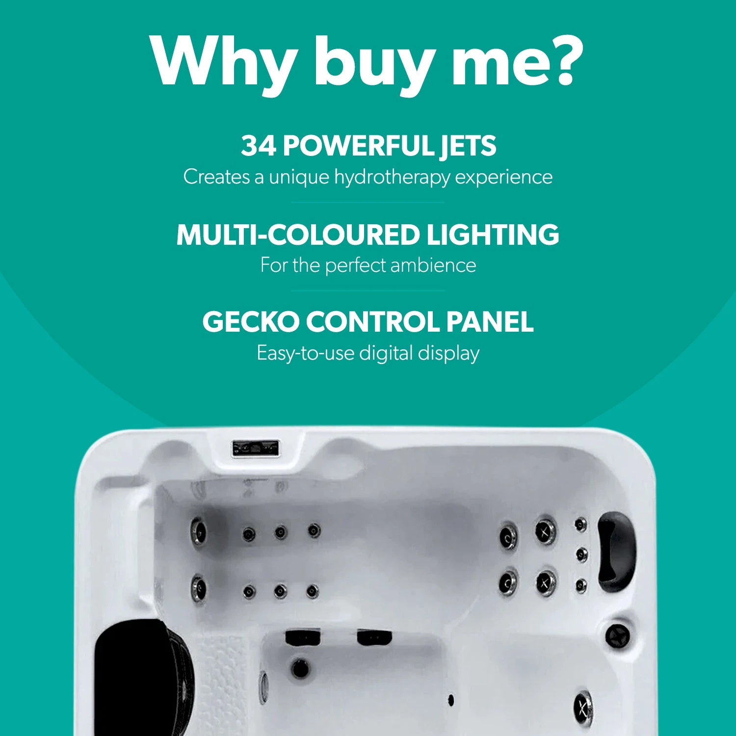 Outdoor Sun - 5 Person Hot Tub With 1 Lounger 2 Outdoor Sun - 5 Person Hot Tub With 1 Lounger - Image 2