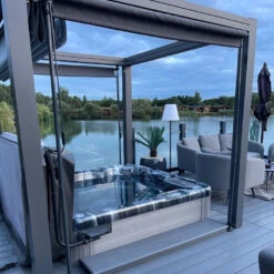 Bespoke Velarium Metal Hot Tub Gazebo With Waterproof Retracting Canopy Roof -Swim Spa Store OutdoorHaze VelariumGazebo10Square 9e5409b9 1e50 4e44 b4de e8fa69602693