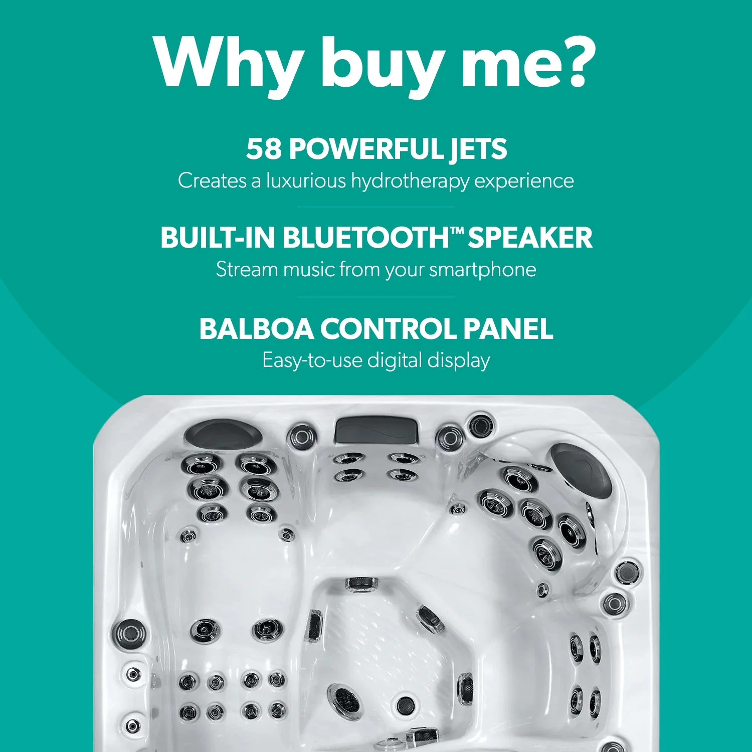 Outdoor Marseille - 5 Person Hot Tub With 2 Loungers 2 Outdoor Marseille - 5 Person Hot Tub With 2 Loungers - Image 2