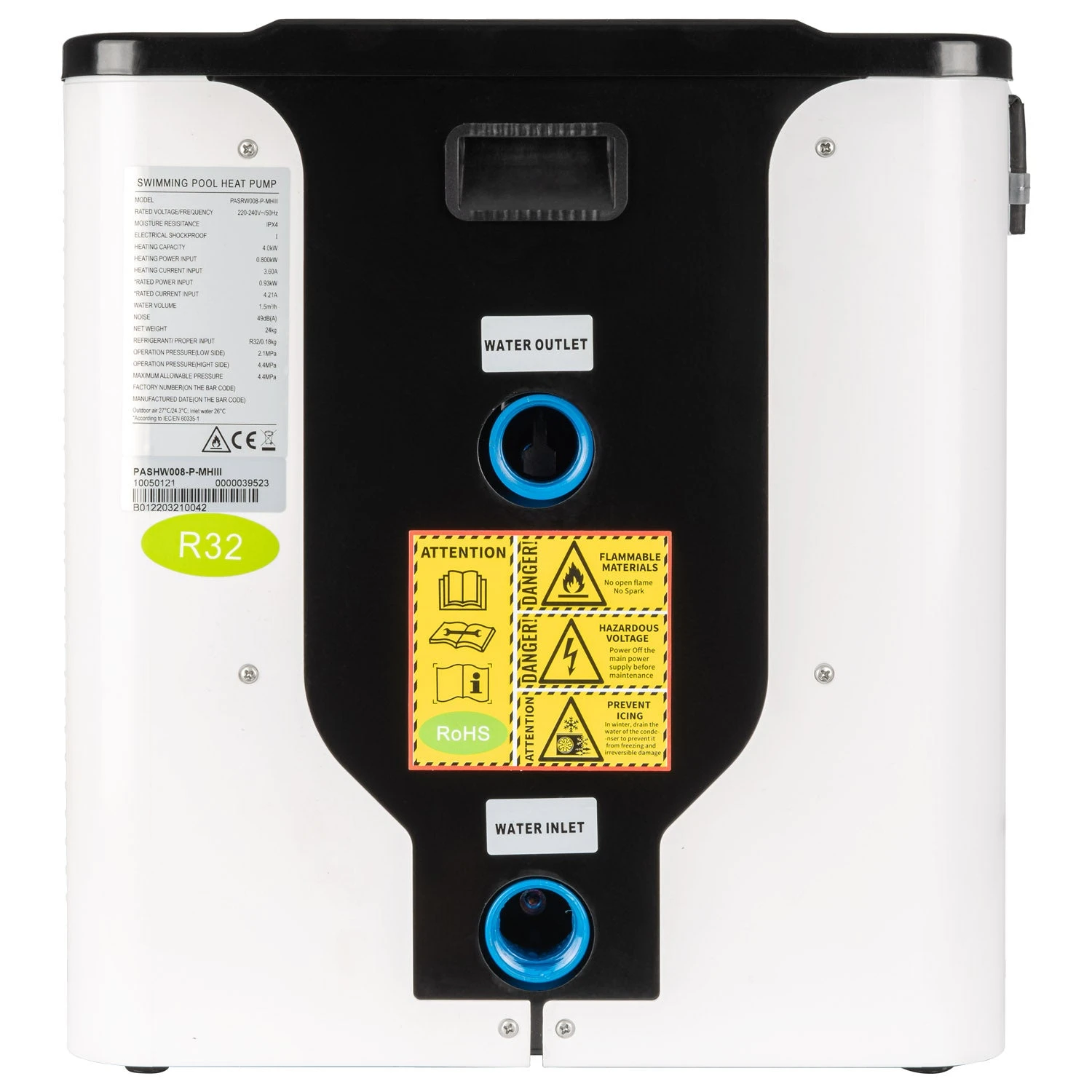 Outdoor 4kW Air Source Heat Pump For Hot Tub/Swim Spa 8 Outdoor 4kW Air Source Heat Pump For Hot Tub/Swim Spa - Image 8