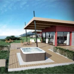 Jacuzzi® Lodge™ M - 4-5 Person Hot Tub -Swim Spa Store lodge lifestyle 2